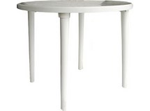 Стол круглый пластиковый, D 90 см, арт. 4737-130-0022-belyj, цвет: белый
