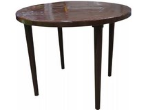 Стол круглый пластиковый, D 90 см, арт. 4737-130-0022-shokoladnyj, цвет: шоколадный