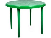 купить Стол круглый пластиковый, D 90 см, арт. 4737-130-0022-zelenyj, цвет: зеленый