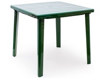 Стол квадратный пластиковый, арт. 4737-130-0019-kv-pr-temno-zelenyj, цвет: темно-зеленый