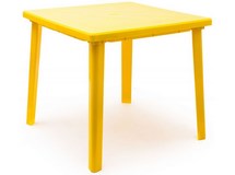 Стол квадратный пластиковый, арт. 4737-130-0019-kv-pr-zheltyj, цвет: желтый