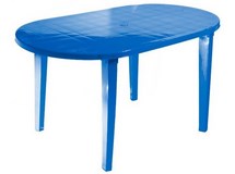купить Стол овальный пластиковый, арт. 4737-130-0021-sinij, цвет: синий