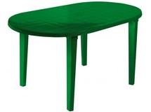 Стол овальный пластиковый, арт. 4737-130-0021-temno-zelenyj, цвет: темно-зеленый