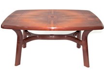 Стол прямоугольный Премиум серии Лессир пластиковый, арт. 4737-130-0014-Lessir-cvet-merbau, цвет: мербау