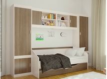 купить Комплект мебели для детской Паскаль 4 (кровать, 2 шкафа, 2 полки)
