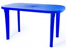 Стол Новара 140х80 см синий (пластик)