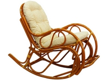Кресло-качалка из натурального ротанга 05-17 (коньяк)