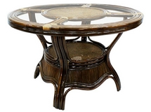 купить Обеденный стол из натурального ротанга Saturn 11-20 (120 см)
