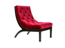 Кресло Бурже рубиновое, для отдыха