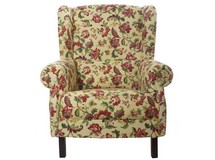 купить Кресло для гостиной Жуи Бордо Желтое с цветами