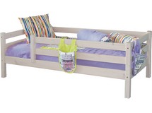 Кровать детская Соня 3 с защитой по периметру (белая)