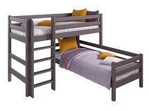 Кровать детская Соня 7 с прямой лестницей (лаванда)
