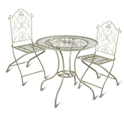 Комплект кофейный Lotus стол и 2 стула (белый)