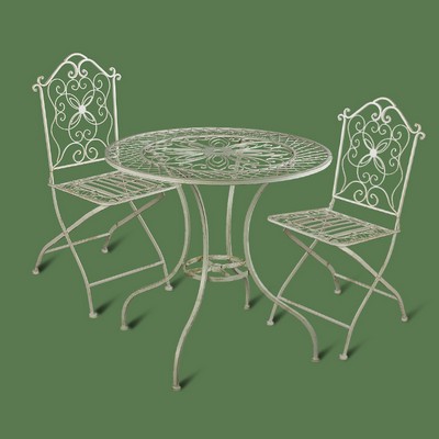 Комплект кофейный Lotus стол и 2 стула (белый)