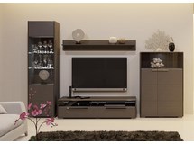 Набор мебели для гостиной Наоми N3 ГН-208.103, каркас - фон серый, фасад - джут