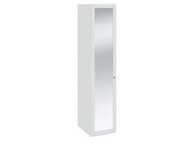 Шкаф для белья с одной дверью с зеркалом Ривьера СМ-241.07.001, каркас/фасад - белый