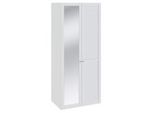 купить Шкаф для одежды с одной глухой и одной с зеркальной дверью Ривьера СМ 241.07.002 R, каркас/фасад - белый
